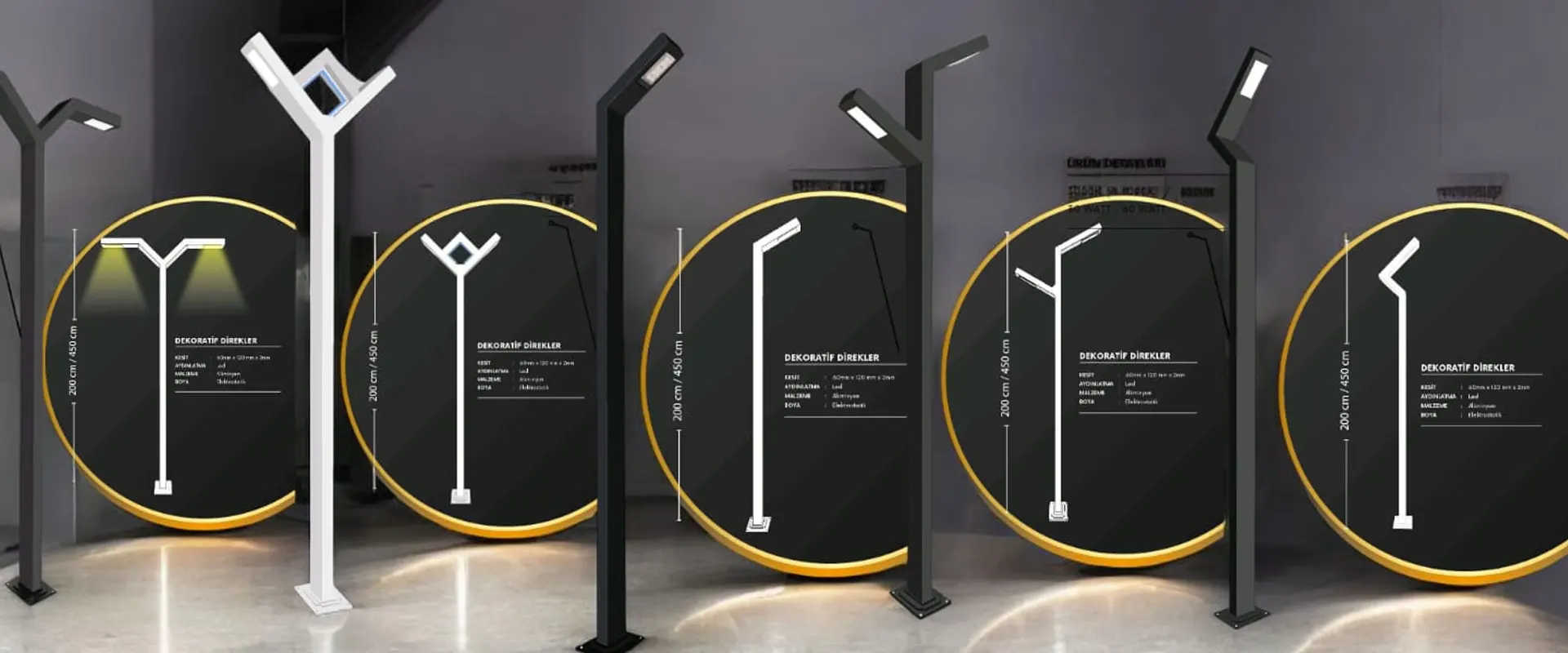 Led Aydınlatma Direkler Lambalar